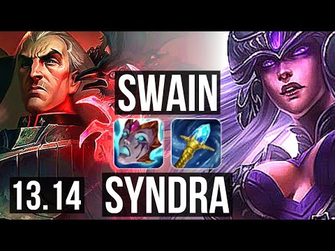 SWAIN vs SYNDRA (MID) | 10/0/2, 3.5M mastery, 1900+ games, Legendary | EUW Grandmaster | 13.14
