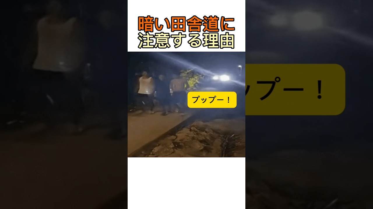 暗い田舎道に注意する理由