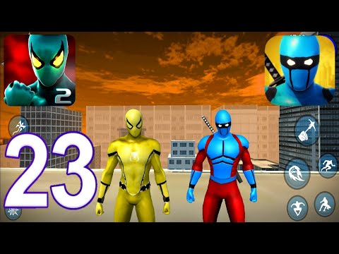 Power Spider Hero 2 Rope Hero Vs  Blue Ninja - Gameplay Walkthrough Part 23 (iOS, Android)