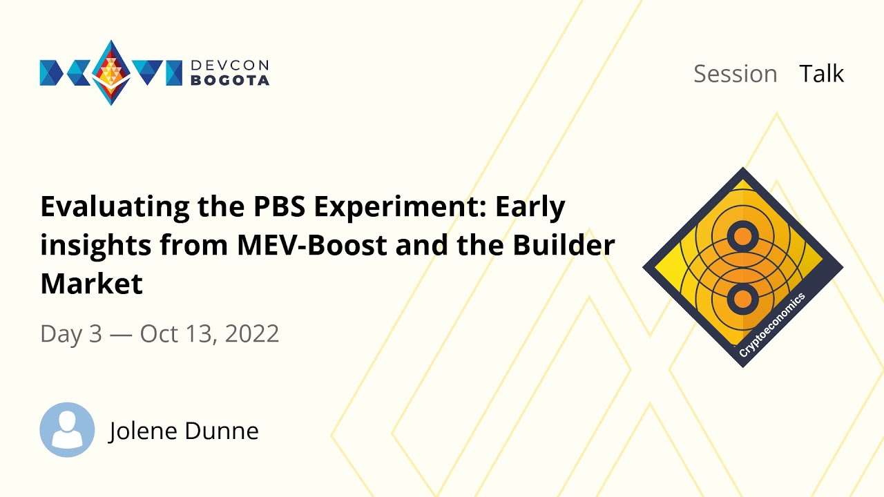 Evaluating the PBS Experiment: Early insights from MEV-Boost and the Builder Market preview