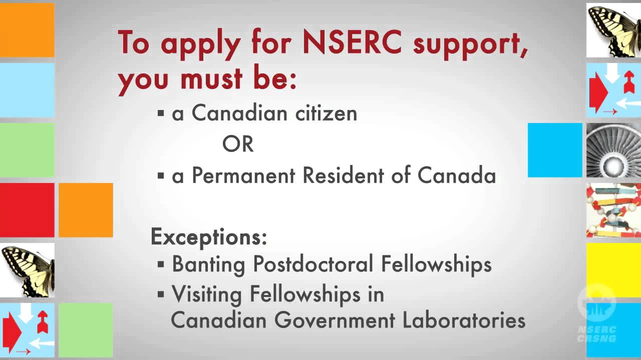NSERC postdoctoral programs summary - Chapter 1