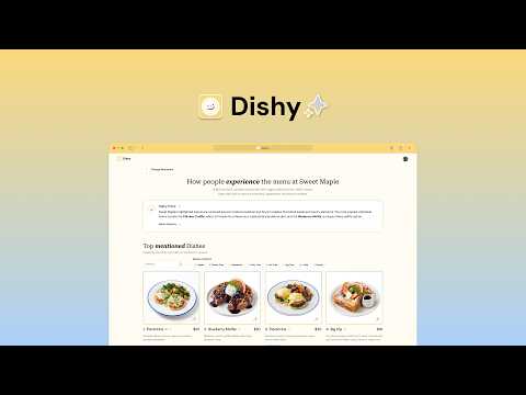 Dishy | A snapshot is worth a thousand reviews