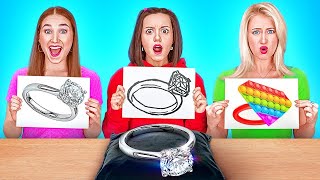 BEST ART HACKS || Who Draws It Better? Funny Art Challenge | Genius DYIs and Crafts by 123 GO!