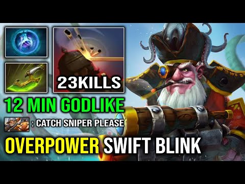 Swift Blink Sniper is Overpower | 12Min Godlike Max Range Knockback 100% Bullying Everyone Dota 2
