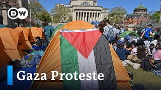 Angespannte Proteste um den Gaza-Krieg an US-Unis | DW Nachrichten