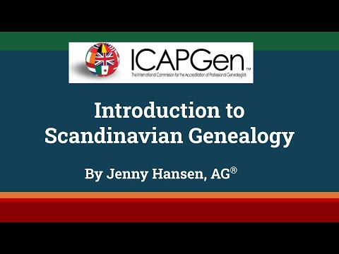 Introduction to Scandinavian Genealogy
