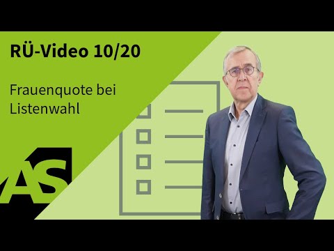 RÜ-Video 10/20 Frauenquote bei Listenwahl