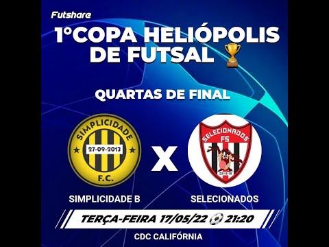 FUTSAL AO VIVO | QUARTAS DE FINAL COPA HELIÓPOLIS | PLENITUDE X SIMPLICIDADE A