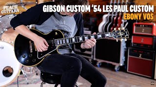 Video thumbnail for No Talking...Just Tones | Gibson Custom '54 Les Paul Custom Ebony VOS GH by Peach Guitars