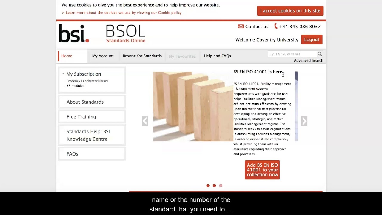 Using British Standards Online