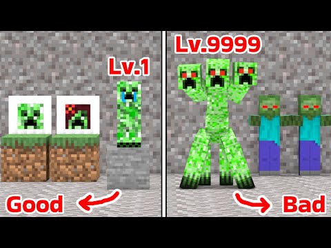 Baby Creeper Become Mutant Creeper - Minecraft Animation