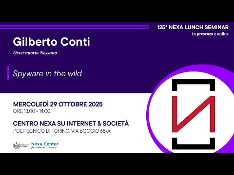 125° Nexa Lunch Seminar - "Spyware in the wild"