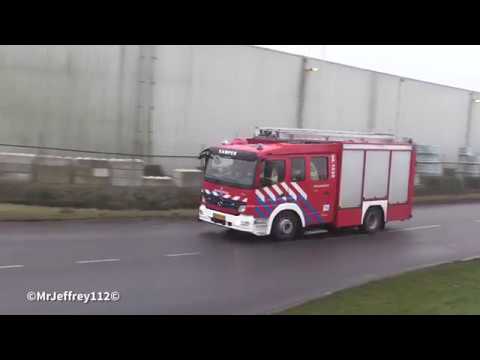 16/02/17: Brandweer Kampen met Tankautospuit & Hoogwerker met Spoed onderweg