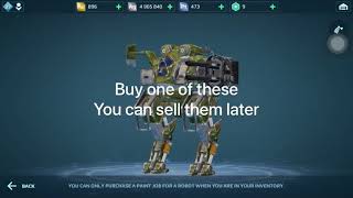 Tutorial of how to sell bot in war robots