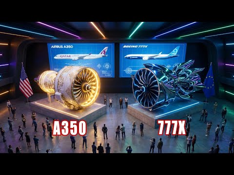 Boeing 777x vs Airbus A350 | INCREDIBLE ENGINE Differences