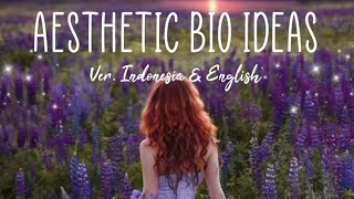 Aesthetic Bio Ig/Tele/rp/WA/Tiktok 💜 || Ver. Indonesia & English