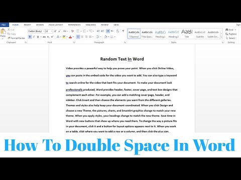 How To Double Space in Microsoft Word | Double Lines Space In Word
