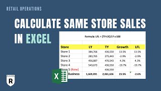 How to Calculate Same Store Sales (Comps) in Excel | Retail Dogma