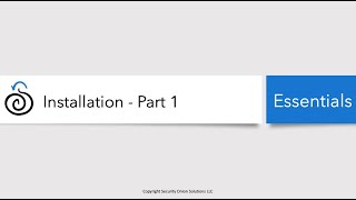 Security Onion Essentials 2.3 - Security Onion Installation, Part 1