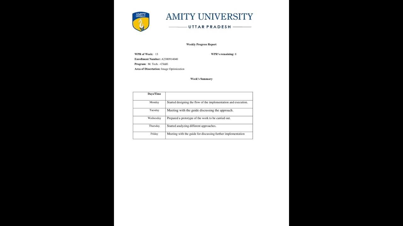 How to create WPR (Weekly Progress Report) : Download Link in Description