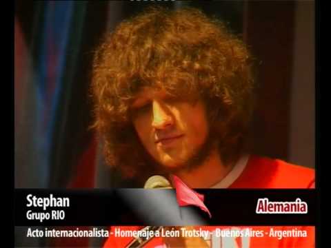 Stephan del Grupo RIO, Alemania en Acto Internacionalista
