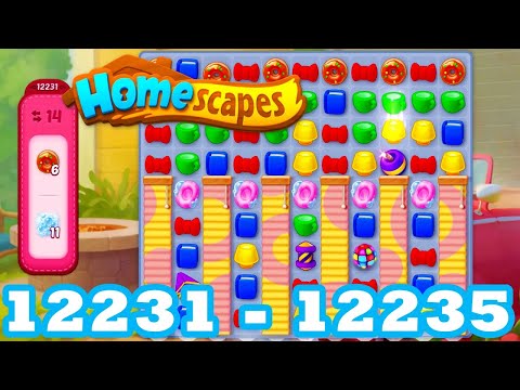 Homescapes Level 12231 - 12235 HD 3 - match puzzle Gameplay | android | IOS | 12232 | 12233 | 12234