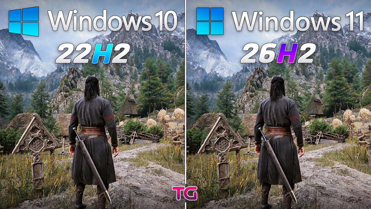 Windows 10 22H2 vs Windows 11 26H2 - Gaming in 2026