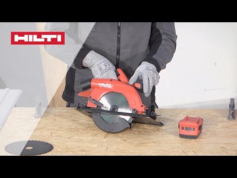HOW TO use your Hilti SC 70W-A22 Cordless Circular Saw with the Guide Rail