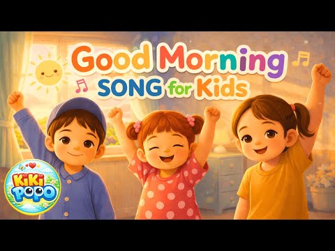 Good Morning Song for Kids 🌞 | Wake Up Happy | Morning Routine Song for Toddlers | KikiPopo