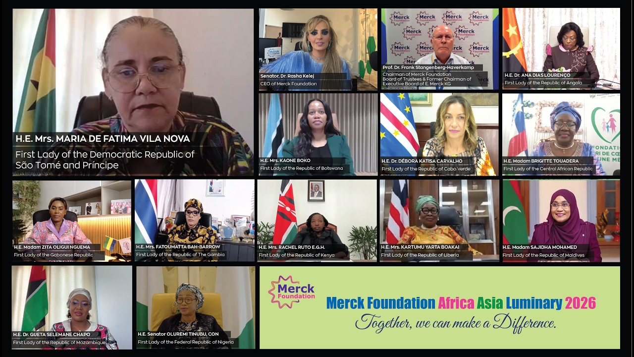 H.E. First Lady of Sao Tome Principe speech at 13th Merck Foundation Africa Asia Luminary (Online)2026