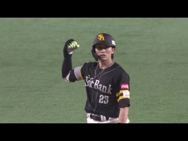 【5回裏】ホークス・周東佑京 満塁のチャンスでクリーンヒット!! 同点のタイムリー!! 2025年4月5日 福岡ソフトバンクホークス 対 埼玉西武ライオンズ