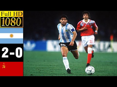 Argentina 2-0 Soviet Union World Cup 1990 | Full highlight | 1080p HD - Diego Maradona