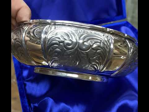 Серебряная конфетница с уникальным орнаментом, кф173