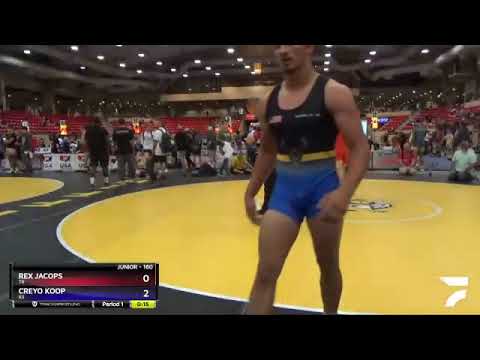 160 Lbs Cons. Round 5 - Rex Jacops, TX Vs Creyo Koop, KS 63aa