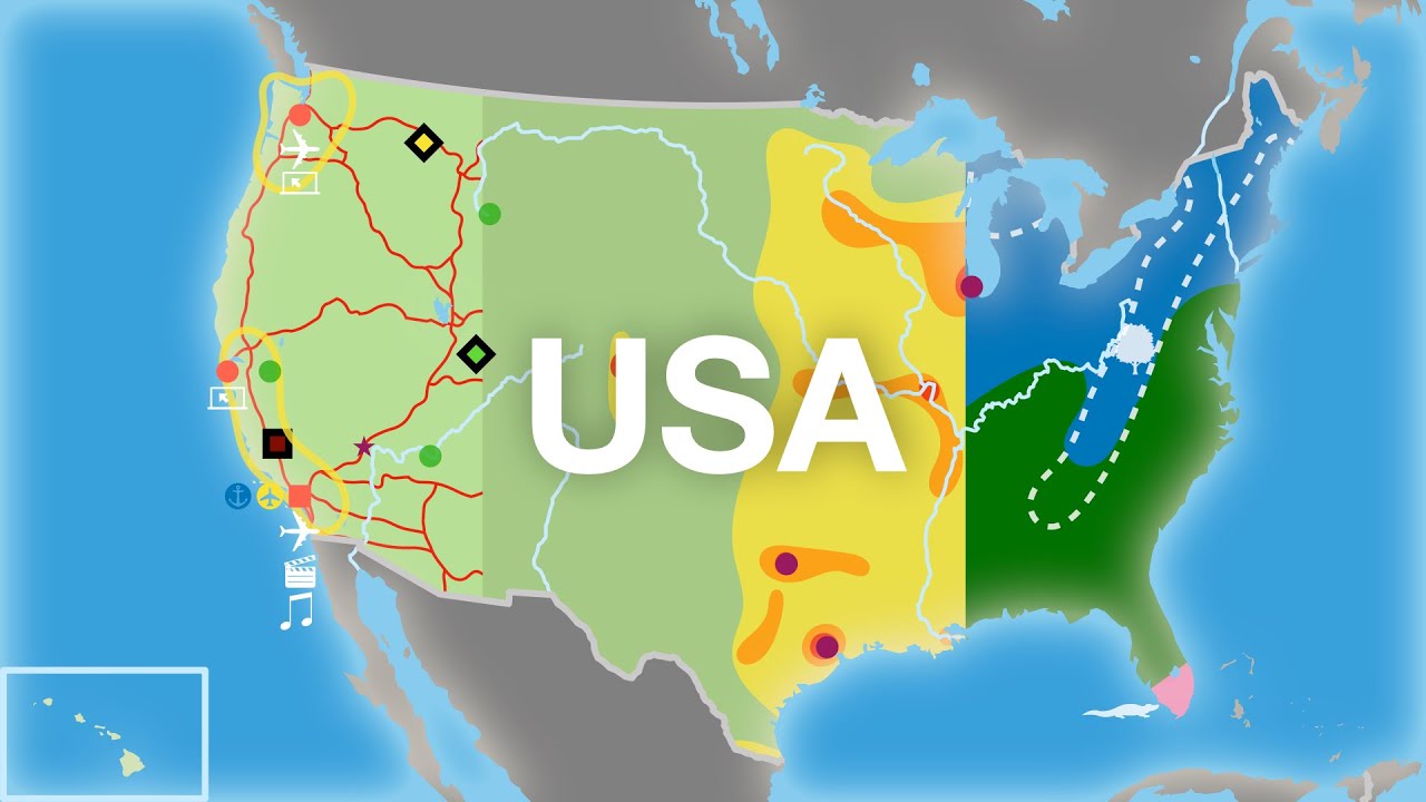 USA - Überblick in Karten