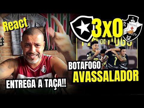 React to Botafogo 3x0 Vasco | What a beating Vasco took | Hand over the trophy!