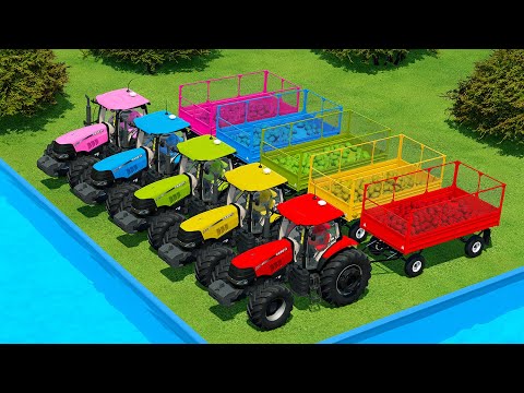 LOAD AND TRANSPORT ALIEN EGGS WITH CASE TRACTORS - Farming Simulator 22