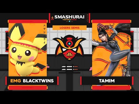 Smashurai: Triforce Dojo - EMG | Blacktwins (Pichu) Vs. Tamim (Bayonetta) Losers Semis
