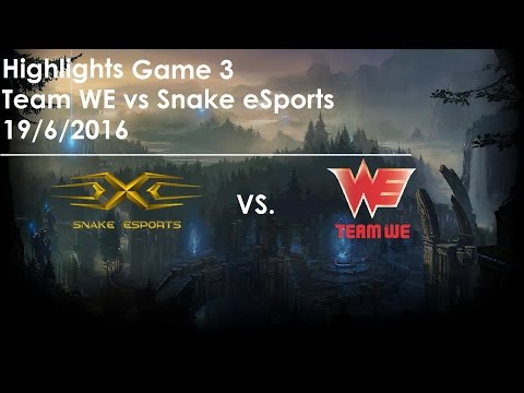 Highlights -Team WE vs Snake eSports - Game 3 S6 LPL Summer 2016