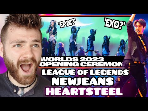 Worlds 2023 Finals Opening Ceremony | LEAGUE OF LEGENDS | NewJeans x HEARTSTEEL & More! | REACTION!