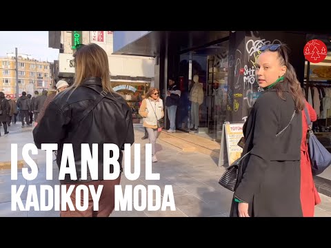Istanbul Turkey Kadıköy Moda Walking Tour 4K HDR