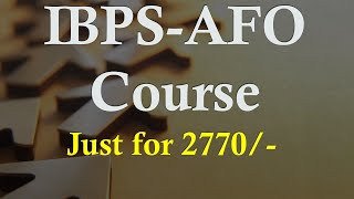 IBPS-AFO Mains Course just @2770/-  (IBPS-AFO मेंस  कोर्स सिर्फ ₹ 2770 में)