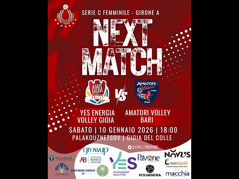 𝐒𝐞𝐫𝐢𝐞 𝐂 𝐅𝐞𝐦𝐦𝐢𝐧𝐢𝐥𝐞 – 𝐆𝐢𝐫𝐨𝐧𝐞 𝐀 - Yes Energia volley gioia vs Amatori Volley Ba