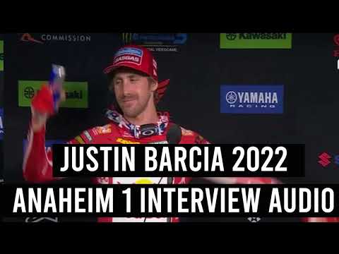 AMA Supercross 2022 Anaheim 1 RD1 - Justin Barcia Podium Interview