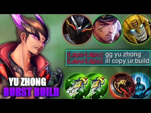 YU ZHONG USERS, YOU MUST TRY THIS NEW BROKEN BURST DAMAGE BUILD! | YU ZHONG BEST BUILD - MLBB