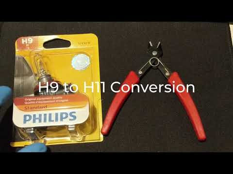 H9 to H11 Bulb Conversion for Brighter Headlights Using $4 Microcutters