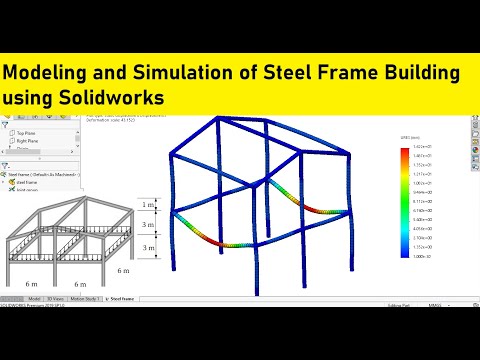 Solidworks simulation 132 | Design and simulation of steel frame building