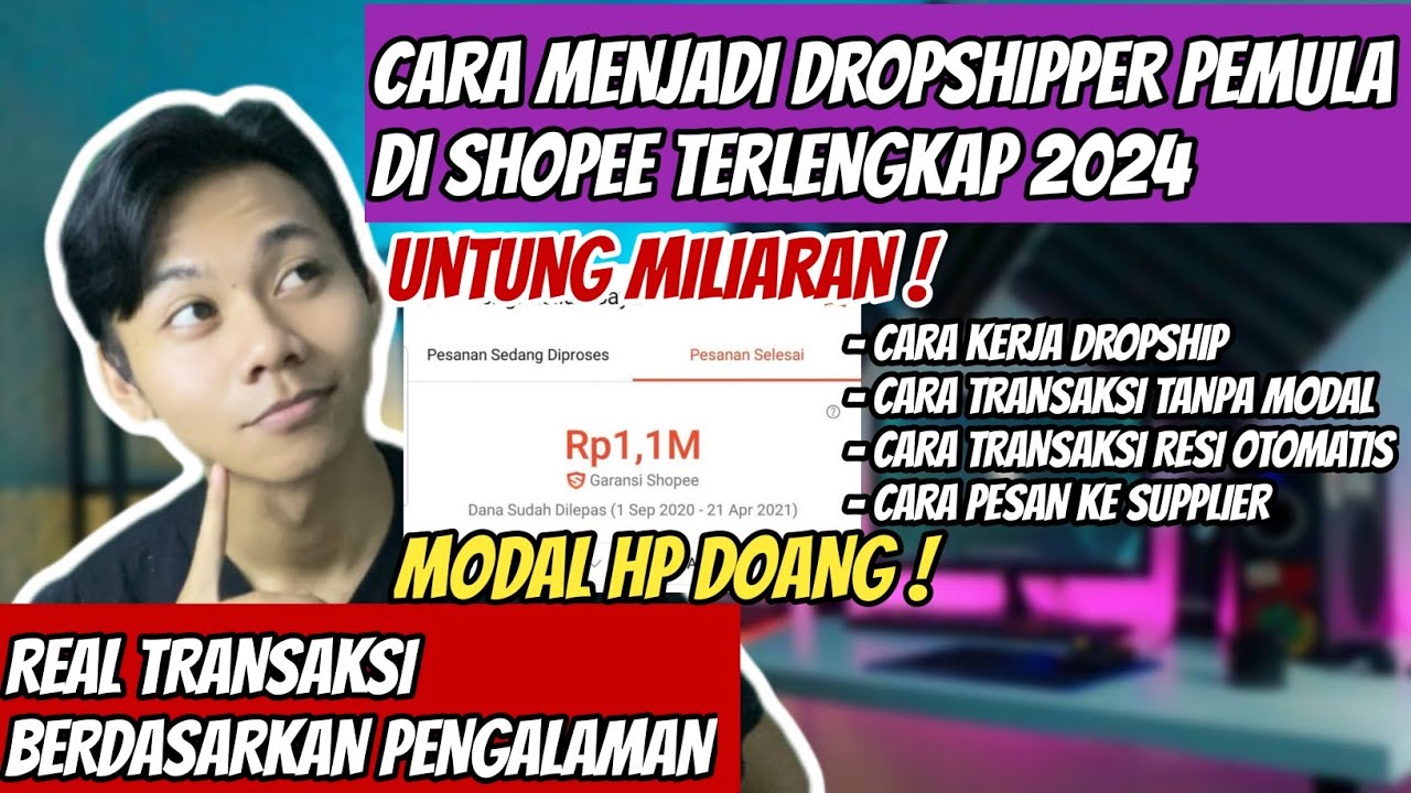 Cara Menjadi Dropshipper Pemula Di Shopee 2024‼️Bisnis Modal Kecil Untung Besar - Dropshipper Pemula