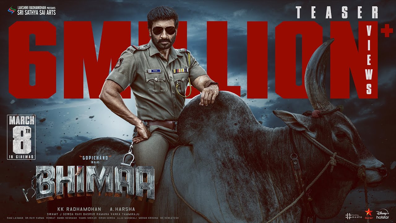 Bhimaa Teaser | Gopichand | A Harsha | Ravi Basrur | Sri Sathya Sai Arts