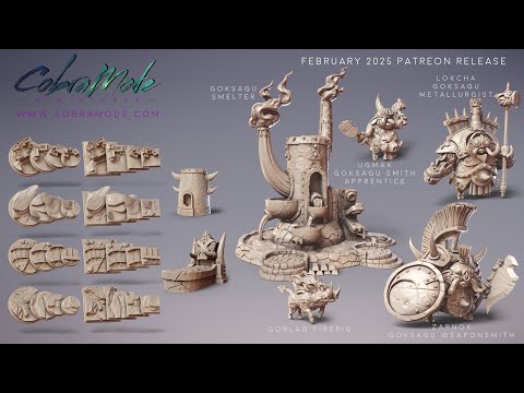 Cobramode 3D Printable Miniatures - February 2025 Patreon Release